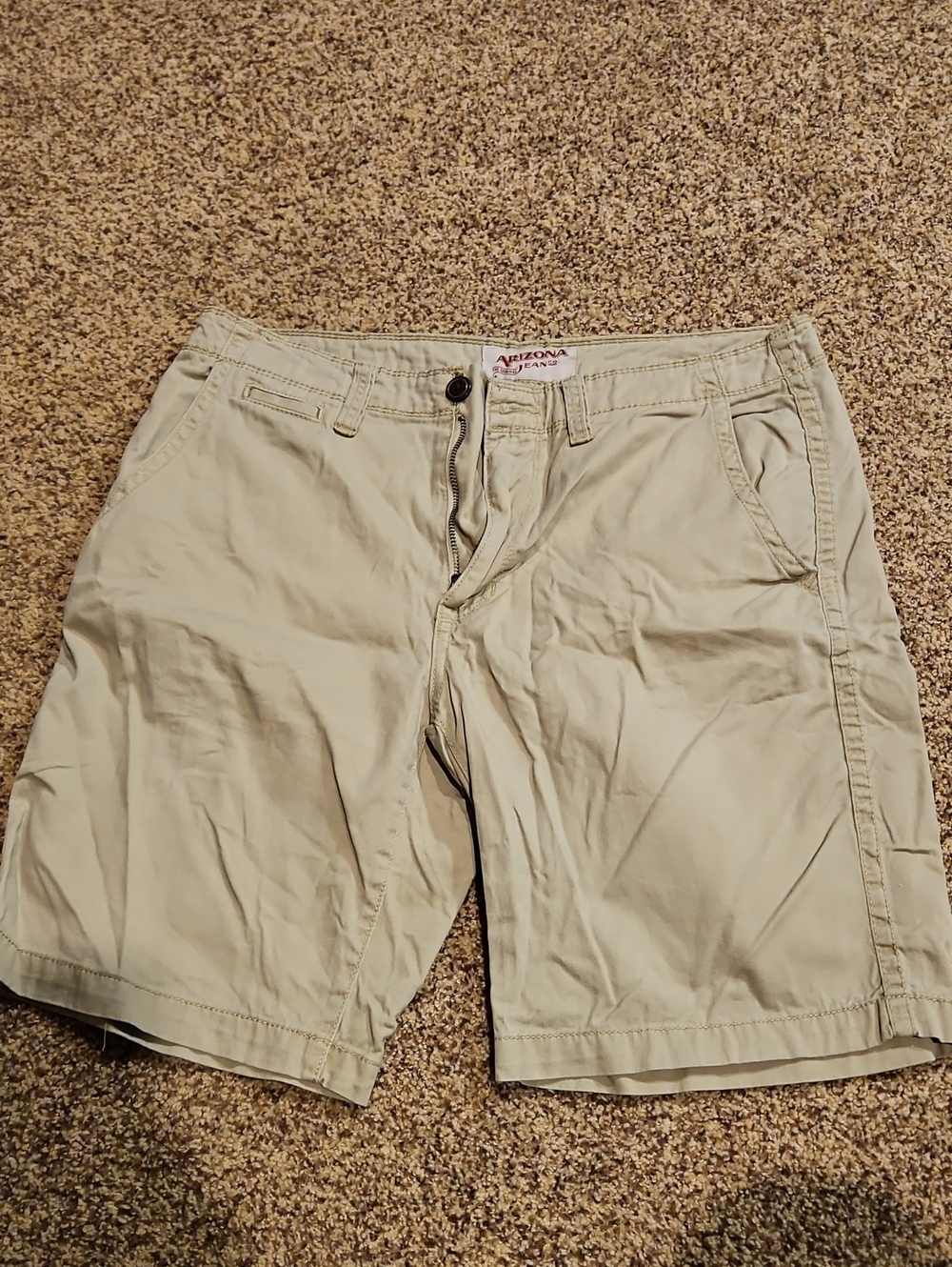 Arizona Jean Company Light Tan Flat Front Men's Shorts